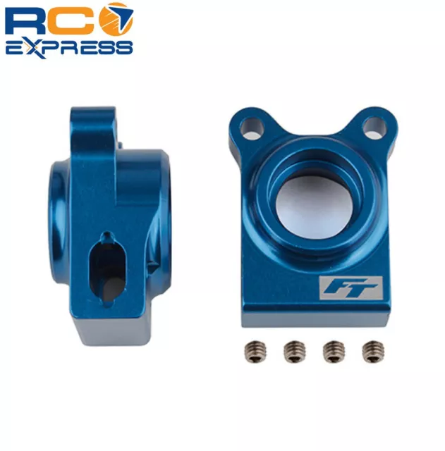 Associated RC10b74.1 Factory Team Rear Hubs Blue Aluminum ASC92270