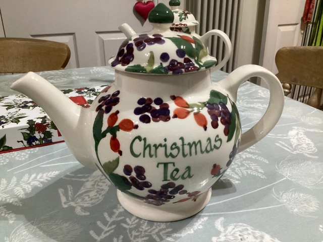 Emma Bridgewater Rosehip Elderberry Christmas Tea Personalised 4 Cup Mug Teapot