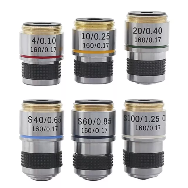 4X 10X 20X 40X 60X 100X Achromatic Objective Lens for Biological Microscope 185