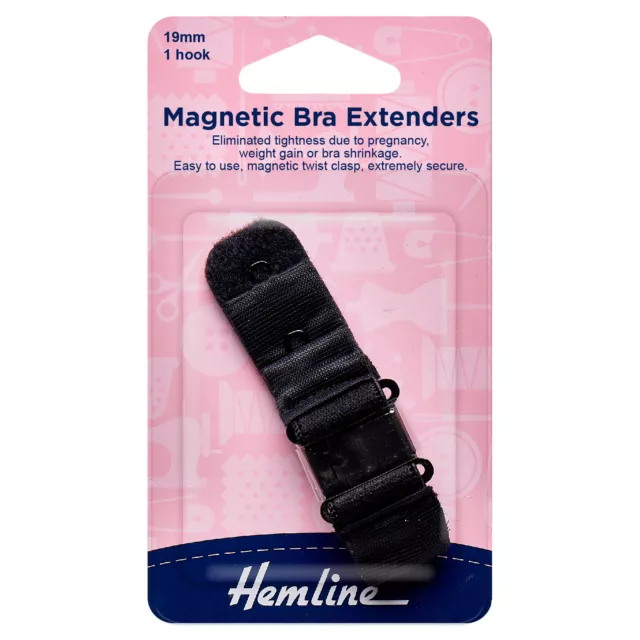 Hemline 19mm Magnetic Bra Back Extender Strap Pregnancy Weight Gain