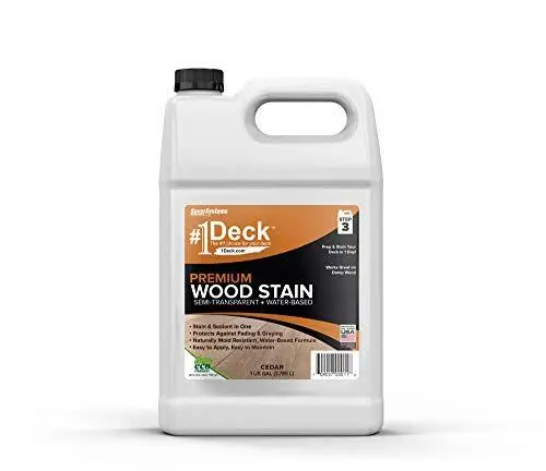 #1 Deck Premium Semi-Transparent Wood Stain for Decks, Fences, & Siding - 1 G...