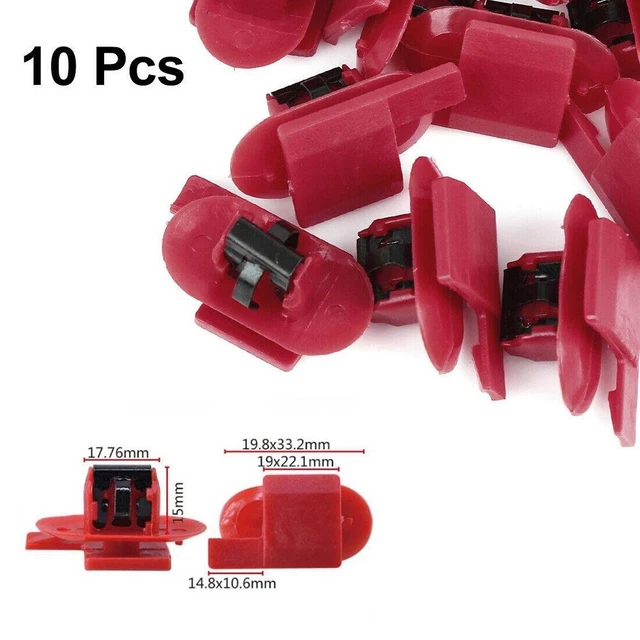Clips en Forme de R RC, 10 Pièces en Métal 7 MM Clips de Coque de Voiture RC Pièce de Rechange de Mise à Niveau pour Voiture 1/5 1/6 1/8 1/10(Noir