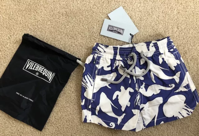 New w Tags & Bag Authentic VILEBREQUIN Swim Trunks SEA 2 YEARS Kids Unisex