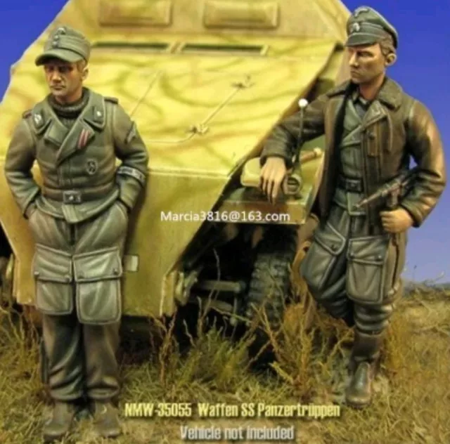 1 35 Ww2 German Waffen Ss Soldiers Wwii Resin Model Kit Figures 2