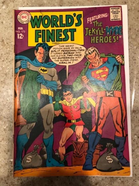 WORLD'S FINEST COMICS #173 1st S.A. Two-Face! Batman Superman DC Comics 1968