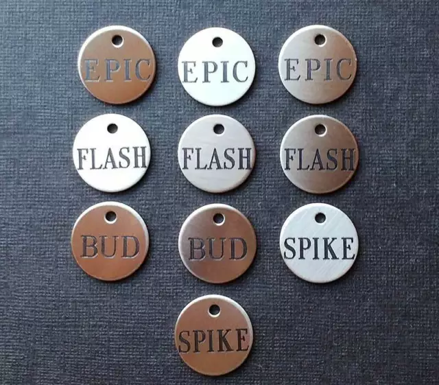 Bridle Tag Thick 7/8" Solid Brass Custom Engraved Horse