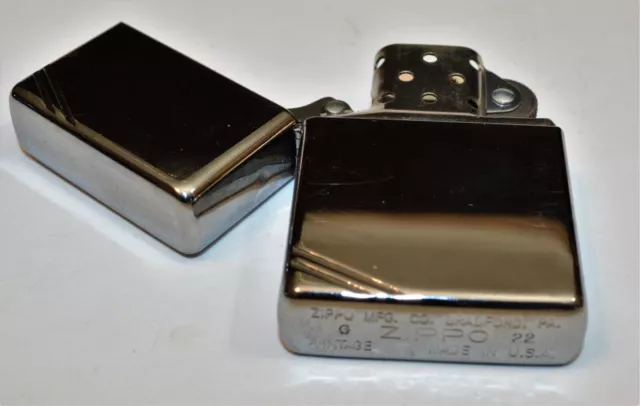 Zippo Vintage Look Accendino IN Cromo Lucido W Originale Scatola Pulire Fabbrica 2