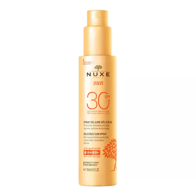 Nuxe Sun Latte Solare Spray Viso e Corpo SPF30 ad Alta Protezione, 150ml