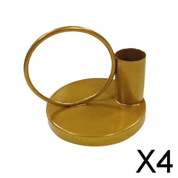 Supports De Bougie Plaqués Or – Lot De 2, Pour Bougies électroniques Et Décorations De Noël