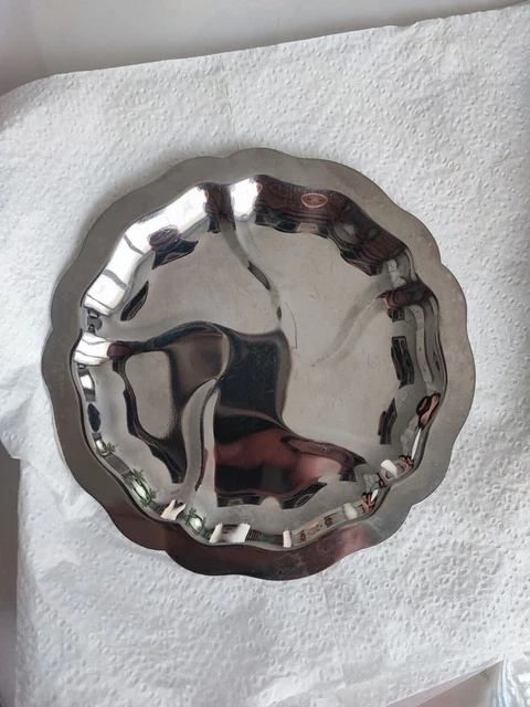 Petite Coupelle Vintage Inox Français - Objet Déco Brillant Argenté