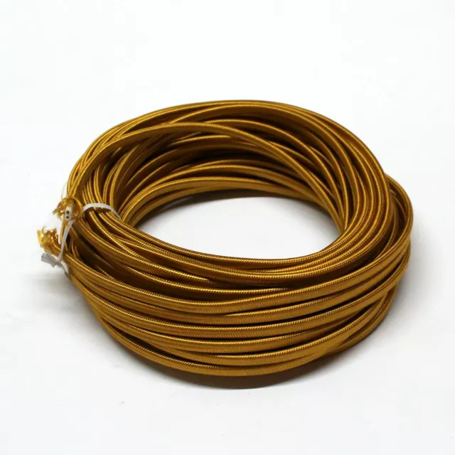 50 Ft Roll of Wire Gold Rayon Cloth Covered Lamp Parts