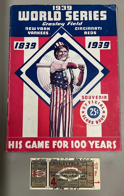 1939 World Series Program and Game 4 Ticket (Gehrig/DiMaggio)