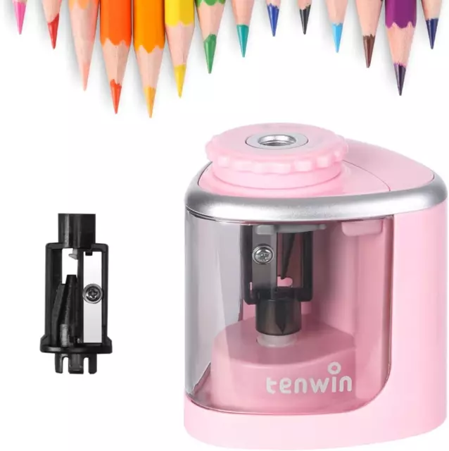 Tenwin Electric Pencil Sharpener Battery Operated,Fast Sharpening, Suitable f...