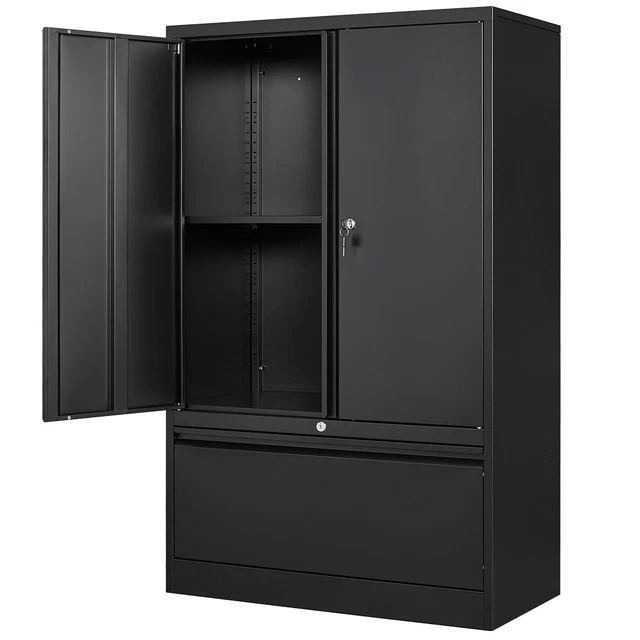 METAL STORAGE with 2 Doors&Drawer,Vertical File for