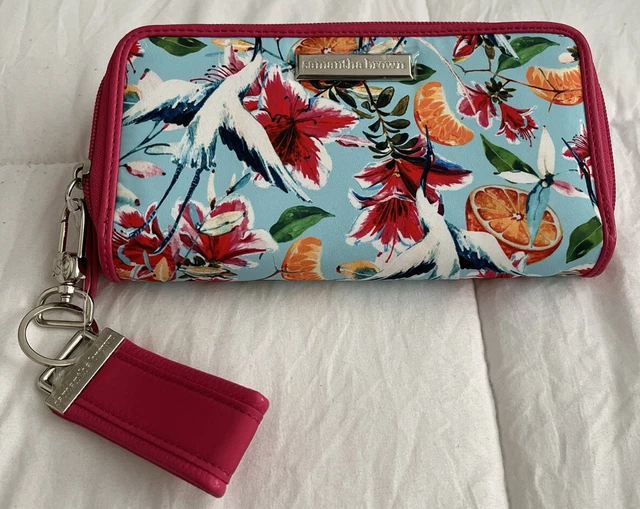 Samantha Brown To-Go Wrap-Around Zippered Wallet Tropical Garden 752756-LEL NWOT
