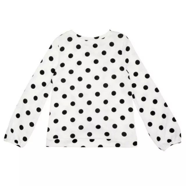 Monteau Big Girls Long Sleeve Hachi Twist Front Top Small New with Tags White