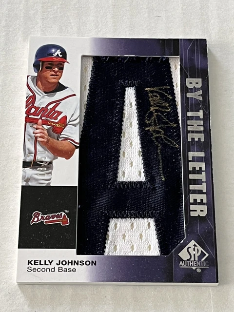 Kelly Johnson 2008 SP Authentic By The Letter Patch Autograph Auto 08/50 Braves
