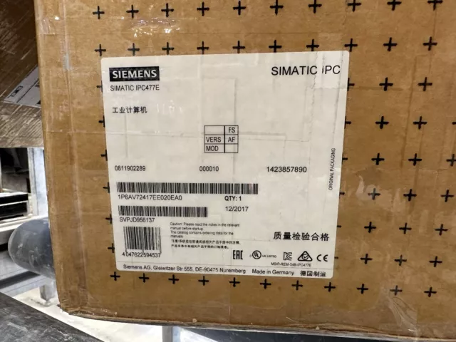 Siemens Simatic IPC 477E HMI 22" Touch Screen Panel 6AV7241-7EE02-0EA0