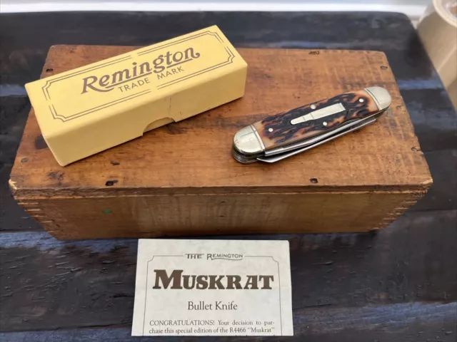 Mint ORIGINAL 1988 Remington R4466 MUSKRAT Bullet Knife NIB