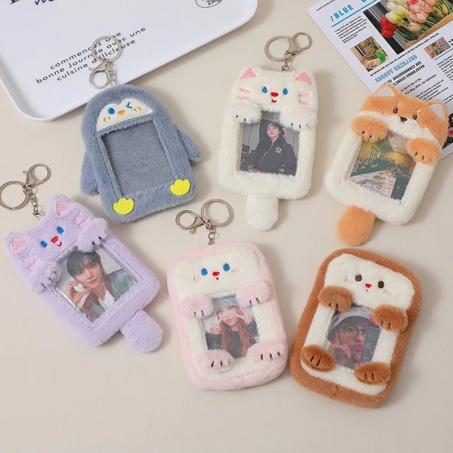 Custodia fotografica peluche Kpop Idol animale dei cartoni animati studenti copertina carta d'identità