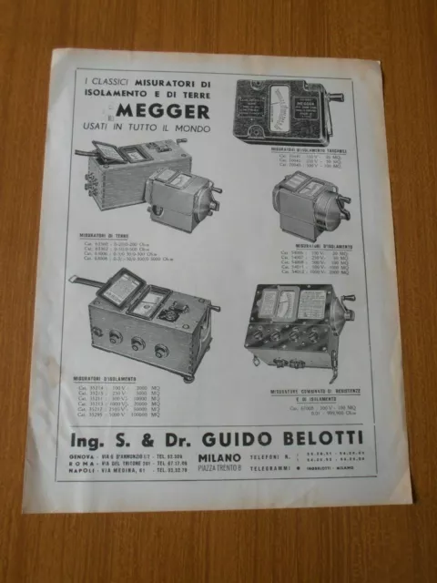 1961 Megger Misuratore Di Isolamento Terra Tascabile Resistenze Epoca