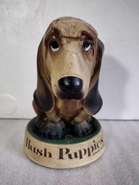 Vintage Hush Puppies Brand Shoes Basset Hound Coin Bank Advertising Piece