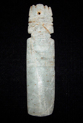 Pre-Columbian Carved Jade or Jadeite Figurine "Axe God" with Jackson COA 3