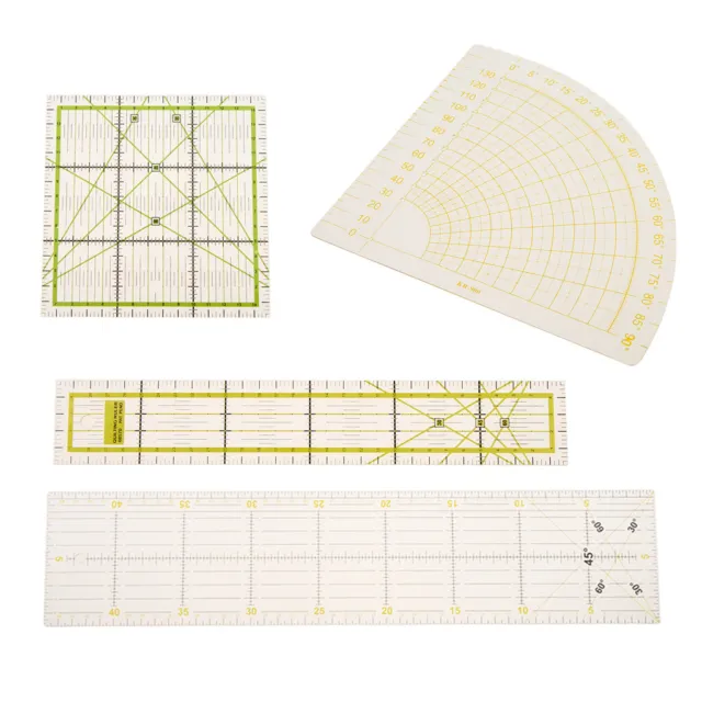 Plastic Rectangle/Square/Sector Quilting Ruler Clear Sewing Quilt Patchwork Tool