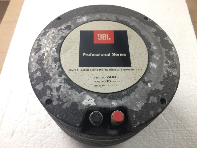 JBL 2441 Pro Series  ALNICO 16 Ohm  2 Inch Horn Driver DCR 12.5 -New Diaphragm