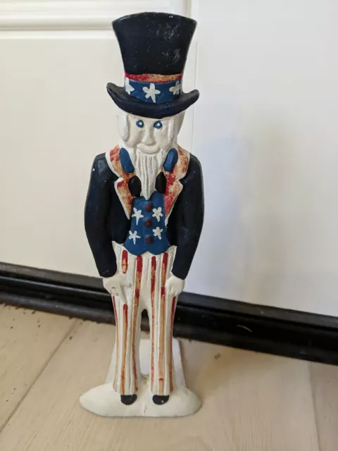 Cast Iron “Uncle Sam” Door Stop – Vintage Americana