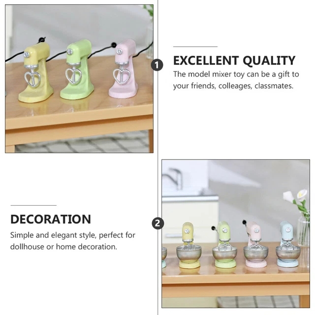 SET OF 2 Collectible Dollhouse Model Blender Realistic Shape Mixer Toy