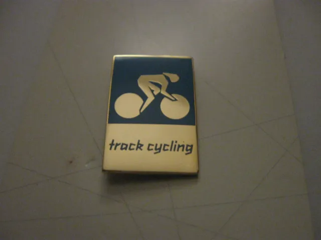 Rare Old 2012 Olympic Games Track Cycling (2) Enamel Press Pin Badge On Card
