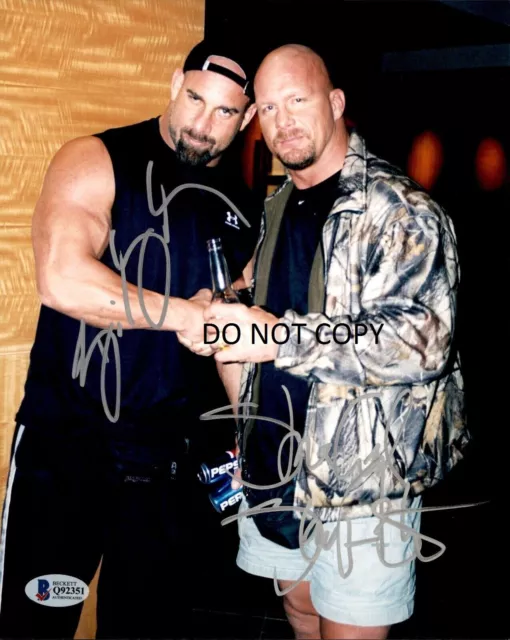 GOLDBERG & STEVE AUSTIN - WWE Autographed 8x10 Signed reprint Photo !!