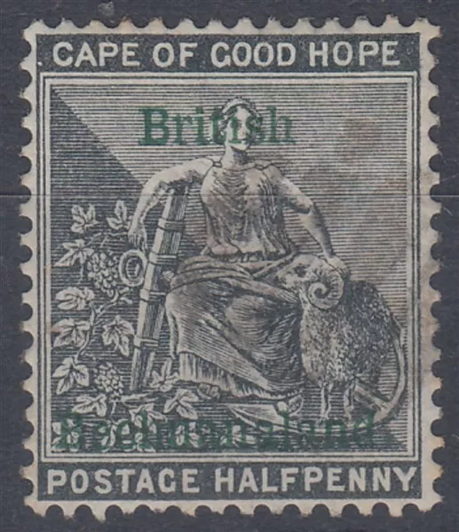 BRITISH BECHUANALAND QV 1888 ½d. GREY BLACK GREEN OVERPRINT (ID:749/D51070)