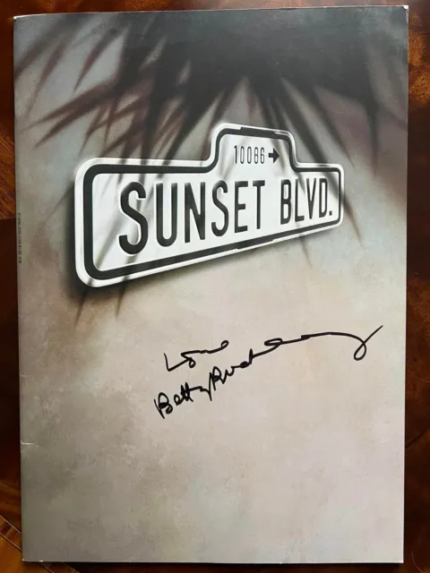 Betty Buckley signed Sunset Blvd program Broadway NYC 1995 Andrew Lloyd Weber