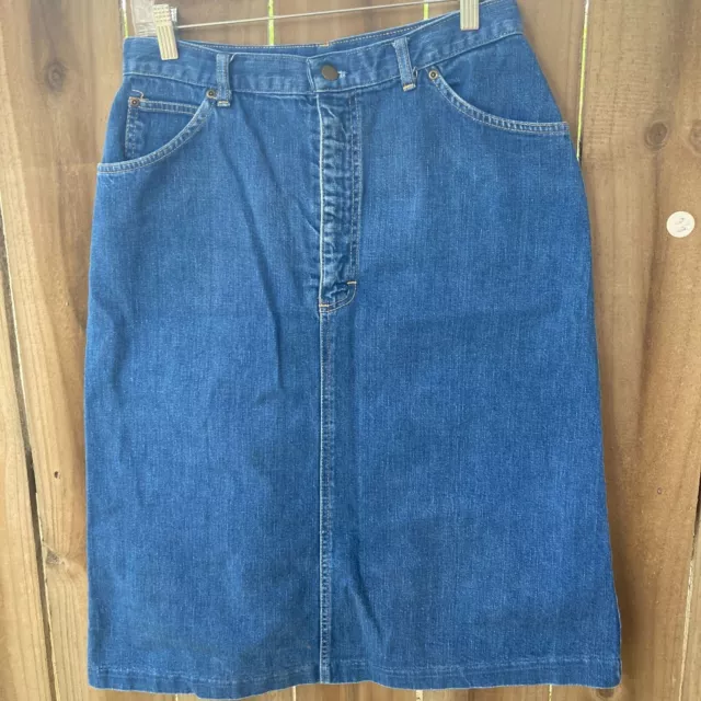 Vintage 80s CHERYL TIEGS Jeans Denim SKIRT 16 30" waist