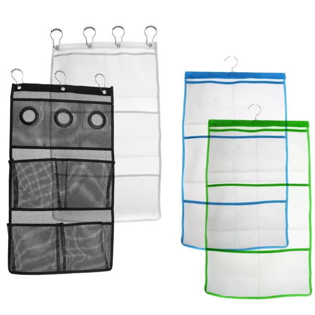 Rectangle Shape Bathroom Mesh Bag Shower Bath Hanging Mesh Organizer Storage Bag