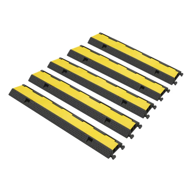 5Pack Speed Bumps 2 Channel Wire Hose Cover Guard 11000lbs Cable Protector Ramp