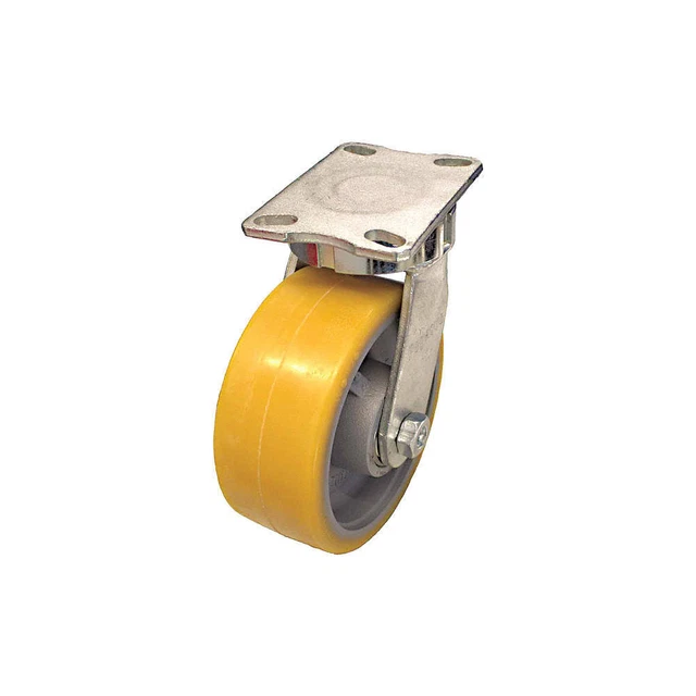 GRAINGER APPROVED P27S-GTH 252K-18 Kingpinless Plate Caster,Swivel,3950 lb.