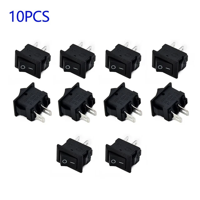 Lumonic 5x Plastic Toggle Switch 21x15mm In Color Black I With A 4,8x0