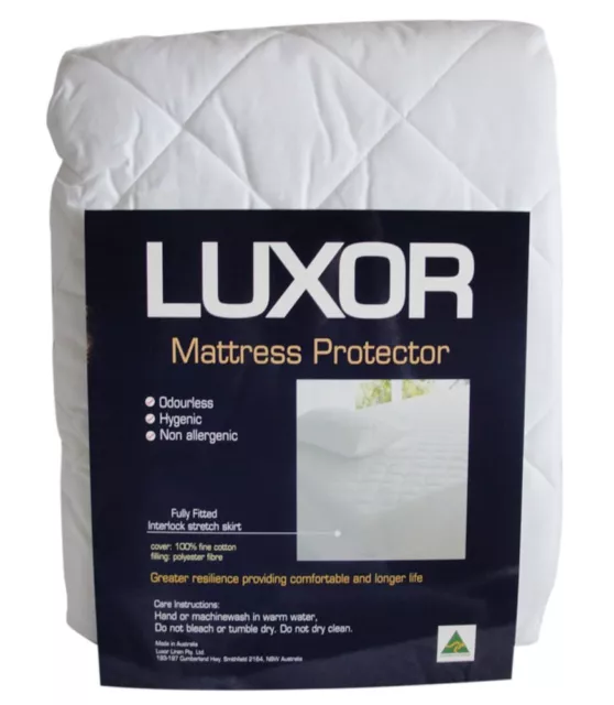 Australian Made 100% Cotton Cover Fully Fitted Mattress Protector  All Bed Sizes