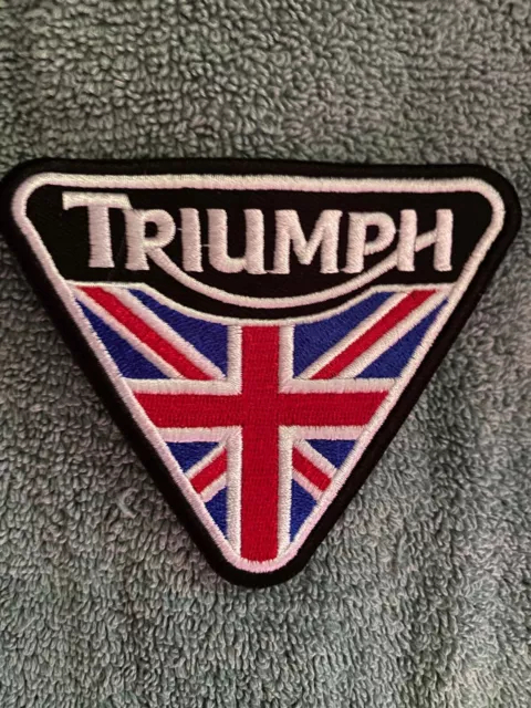 Embroidered Triumph Motorcycle Patch