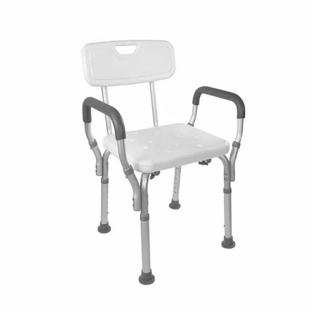 Vaunn Medical Bath Bench w/Back/Armrest Portable Spa Bathtub/Shower Lift Chair