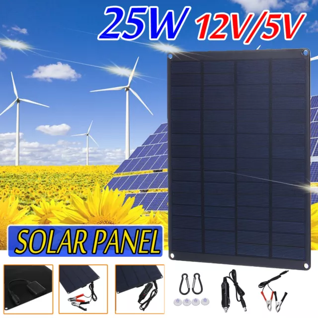 Panneau solaire portable 25W Voyage, et le camping kit chargeur de batterie