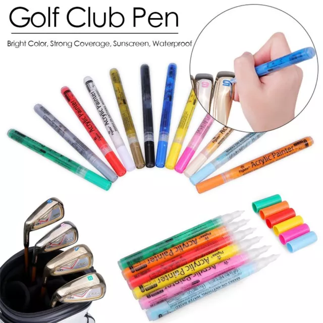 golf Stylo d'encre Acrylique Peintre Golf Club Stylo Stylo changeant de couleur