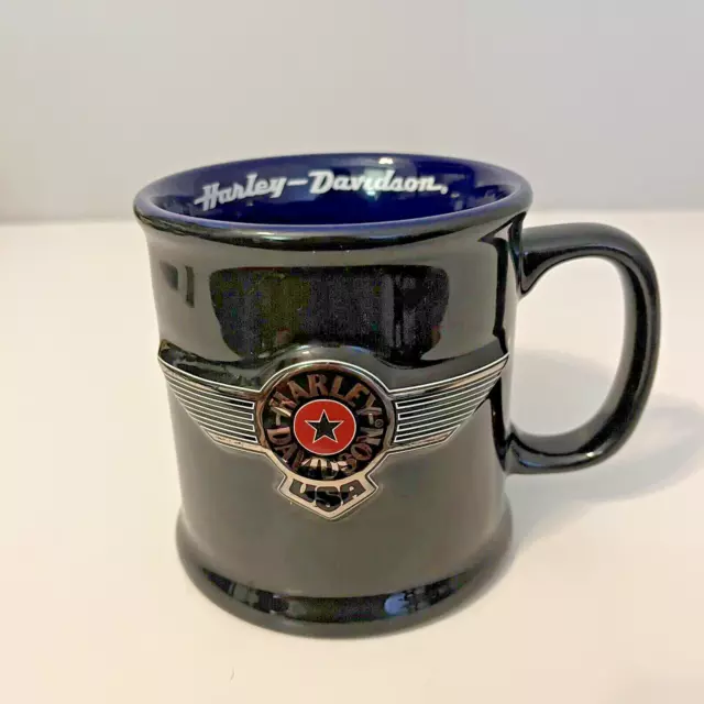 2000 Harley Davidson Coffee Mug Cup Cobalt Blue Fatboy XPRES