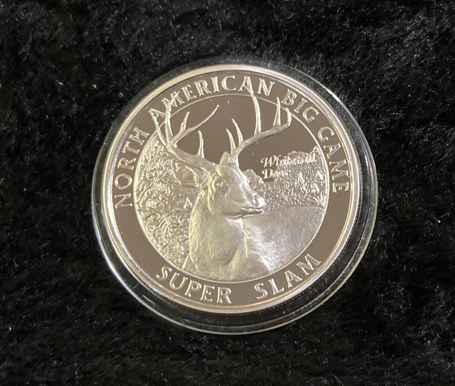 1 oz .999 Fine Silver - North American Hunting Club Super Slam - Whitetail Deer