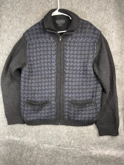 NICOLE FARHI Mens Alpaca wool full zip cardigan sweater size M $44.99 ...