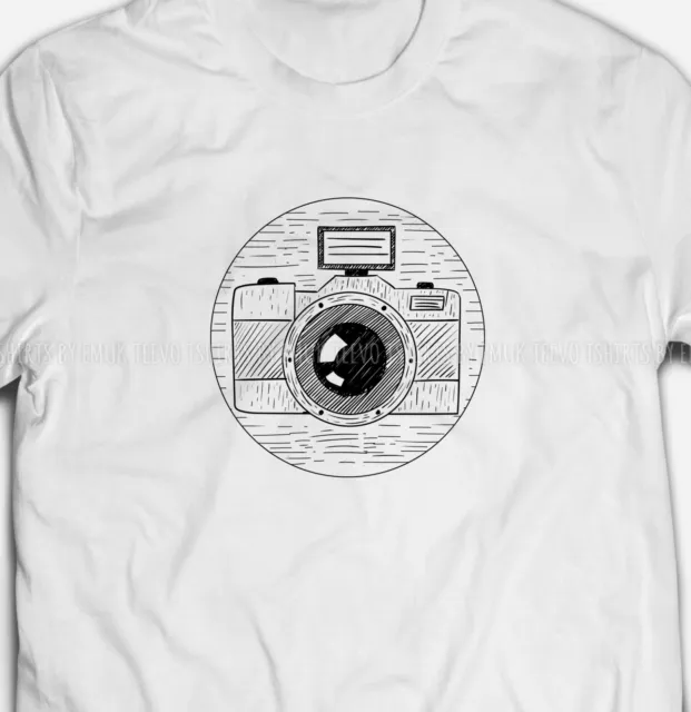 RETRO SLR CAMERA Photography Photographer 100% Cotton Mens & Womens T-shirt Tee