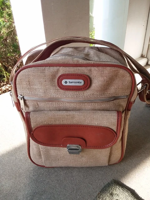 Samsonite Tweed Carry On Travel Bag Special Collection Weekender Overnight Brown